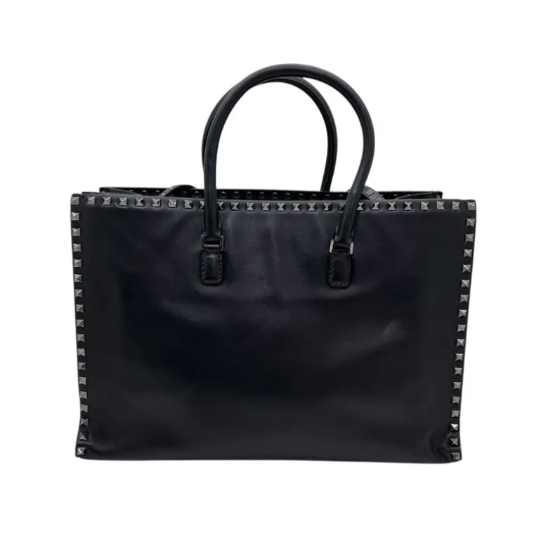 VALENTINO GARAVANI NOIR ROCKSTUD GRANDE IN PELLE