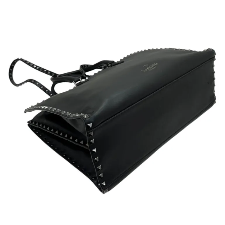 VALENTINO GARAVANI NOIR ROCKSTUD GRANDE IN PELLE