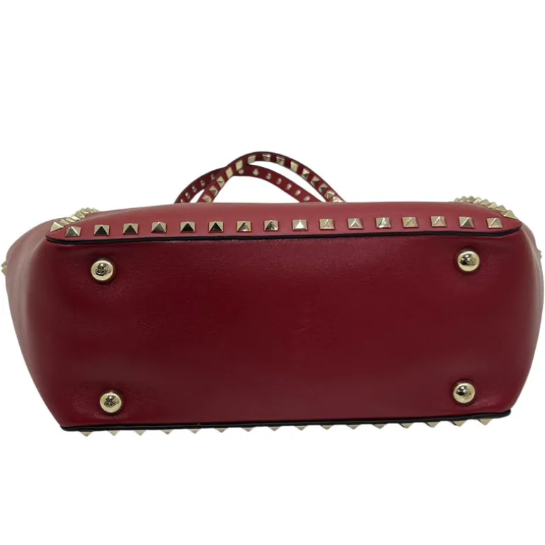 VALENTINO GARAVANI TOTE BAG ROCKSTUD IN PELLE
